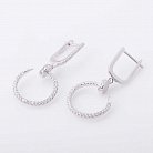 Срібні сережки з фіанітами 121841 от ювелирного магазина Оникс - 2