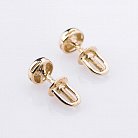 Золотые серьги-гвоздики с бриллиантами е0289ж от ювелирного магазина Оникс - 2