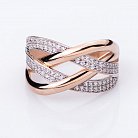 Золотое кольцо с фианитами к04957 от ювелирного магазина Оникс - 2