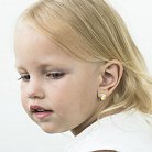 Золотые детские серьги "Клевер" (фианиты, эмаль) с03979з от ювелирного магазина Оникс - 4