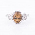 Золотое кольцо с дымчатым кварцем и бриллиантами к368 от ювелирного магазина Оникс - 2