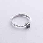 Помолвочное кольцо с черным бриллиантом (белое золото) 235991122 от ювелирного магазина Оникс - 2