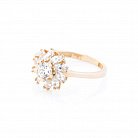 Золотое кольцо с фианитами к04915 от ювелирного магазина Оникс - 2