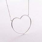 Серебряное колье "Сердце" 181235 от ювелирного магазина Оникс