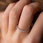 Золота каблучка з доріжкою каменів (діаманти) кб0461ca от ювелирного магазина Оникс - 4