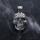Серебряная подвеска "Череп" (чернение) 132570 от ювелирного магазина Оникс - 6