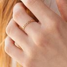 Золотое кольцо с сердечками к06170 от ювелирного магазина Оникс - 1