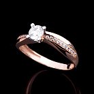 Золотое помолвочное кольцо с фианитами к03339 от ювелирного магазина Оникс - 3
