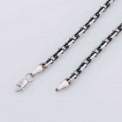 Серебряная черненая цепочка плетение Якорное 11673 от ювелирного магазина Оникс - 1
