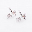 Серебряные серьги бабочки с цветными фианитами 122040 от ювелирного магазина Оникс - 2
