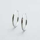 Серебряные серьги-кольца 122228 от ювелирного магазина Оникс - 5