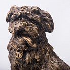 Бронзовая фигура ручной работы "Собачка в ошейнике" сер00034 от ювелирного магазина Оникс - 1