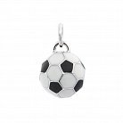 Серебряный шарм с эмалью "Мяч" 132578 от ювелирного магазина Оникс