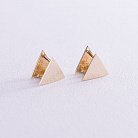 Серьги "Треугольники" (желтое золото) с07001 от ювелирного магазина Оникс - 3