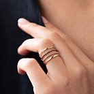 Золотое кольцо с фианитами к05868 от ювелирного магазина Оникс