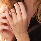 Шариковое кольцо "Сердечко" в красном золоте к06612 от ювелирного магазина Оникс - 4
