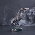 Срібна фігура ручної роботи "Птах на мармуровій підставці" сер00006 от ювелирного магазина Оникс