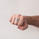 Серебряное кольцо с узором 11069 от ювелирного магазина Оникс - 1