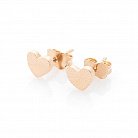 Золоті сережки-пусети "Сердечки" с05346 от ювелирного магазина Оникс