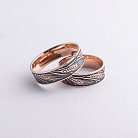 Обручальное золотое кольцо "Колосок" с чернением 240571300 от ювелирного магазина Оникс - 2