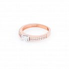 Помолвочное золотое кольцо (фианиты) к03837 от ювелирного магазина Оникс - 1