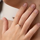 Золотое помолвочное кольцо с фианитом к04906 от ювелирного магазина Оникс - 1
