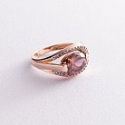 Золотое кольцо с фианитами к03585 от ювелирного магазина Оникс