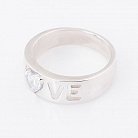 Серебряное кольцо "Love" с фианитом 111939 от ювелирного магазина Оникс - 2
