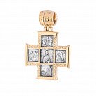 Серебряный крест «Господь Вседержитель. Великомученик Пантелеимон со сценами жития» 132302 от ювелирного магазина Оникс - 3