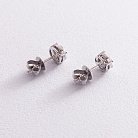 Золоті сережки - пусети з діамантами сб0089cha от ювелирного магазина Оникс - 3