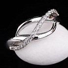 Серебряное кольцо с фианитами Украина (родий) 111268 от ювелирного магазина Оникс - 3