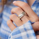 Серебряное кольцо "Перышко" 111714 от ювелирного магазина Оникс