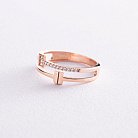 Золотое кольцо с фианитами к07068 от ювелирного магазина Оникс