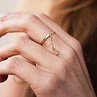 Золотое кольцо с подвеской "Звездочка" (фианиты) к06998 от ювелирного магазина Оникс - 2