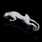 Серебряная заколка "Леопард" с фианитами 16070 от ювелирного магазина Оникс