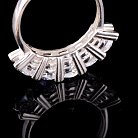 Срібний перстень з фіанітами 111384 от ювелирного магазина Оникс - 2
